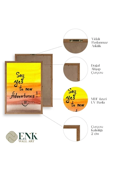 Motto Ahşap Çerçeveli Tablo 30 x 42 - Resim 4