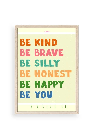 Motto Ahşap Çerçeveli Tablo 30 x 42 ürün görseli 1