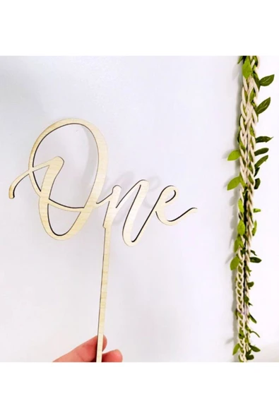 Ahşap One Pasta Süsü - Resim 2