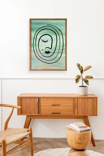 Soyut Ahşap Çerçeveli Tablo 50 x 70 - Resim 3