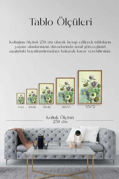 Çiçekler Ahşap Çerçeveli Tablo 23 x 30 - Resim 5