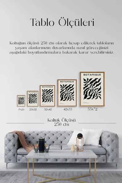 Soyut Ahşap Çerçeveli Tablo 17 x 23 - Resim 5