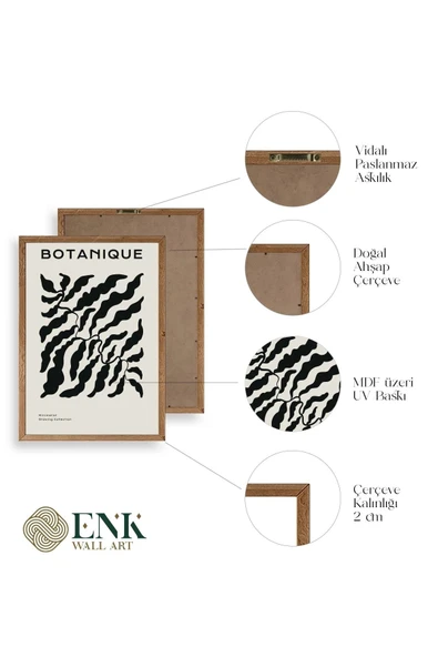 Soyut Ahşap Çerçeveli Tablo 17 x 23 - Resim 4