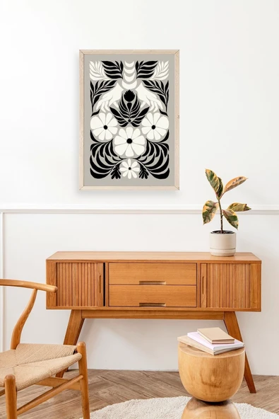 Çiçek Ahşap Çerçeveli Tablo 17 x 23 - Resim 3