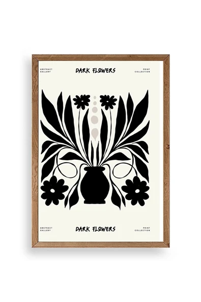 Çiçek Ahşap Çerçeveli Tablo 17 x 23 ürün görseli 1