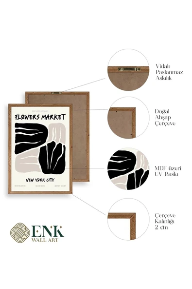 Çiçek Ahşap Çerçeveli Tablo 17 x 23 - Resim 4