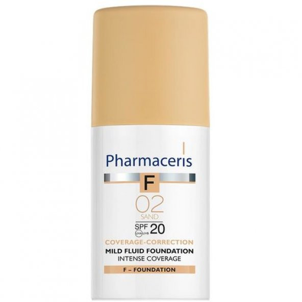 Pharmaceris F Mild Fluid Intense Coverage Foundation Spf 20 02 Sand Yoğun Kapatıcılı Fondöten