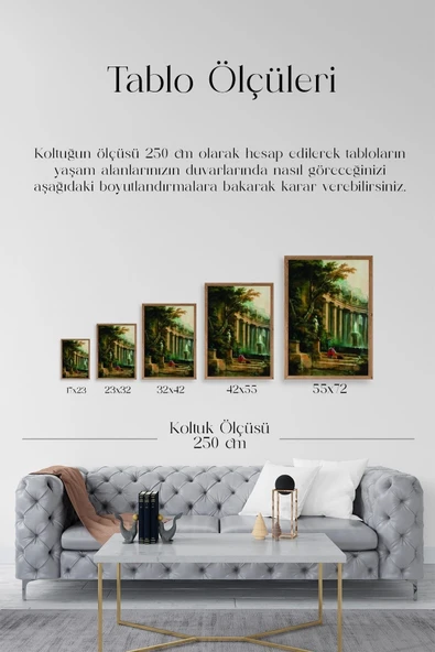 Yapraklar Ahşap Çerçeveli Tablo 30 x 42 - Resim 5