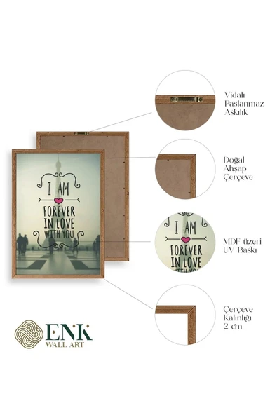 Motto Ahşap Çerçeveli Tablo 30 x 42 - Resim 4