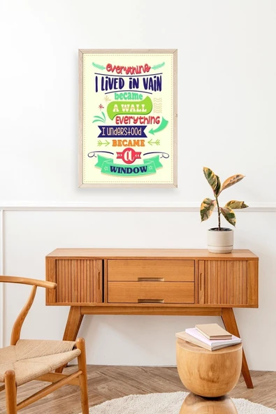 Motto Ahşap Çerçeveli Tablo 23 x 30 - Resim 3