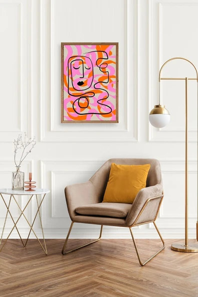 Soyut Ahşap Çerçeveli Tablo 23 x 30 - Resim 2