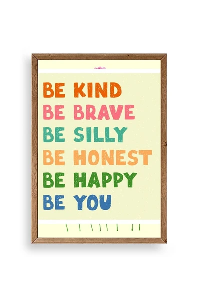 Motto Ahşap Çerçeveli Tablo 50 x 70 ürün görseli 1