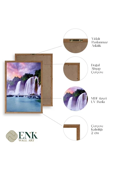 Manzara Doğa Ahşap Çerçeveli Tablo 23 x 30 - Resim 4