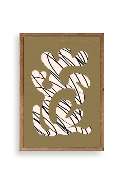 Soyut Ahşap Çerçeveli Tablo 23 x 30 ürün görseli 1