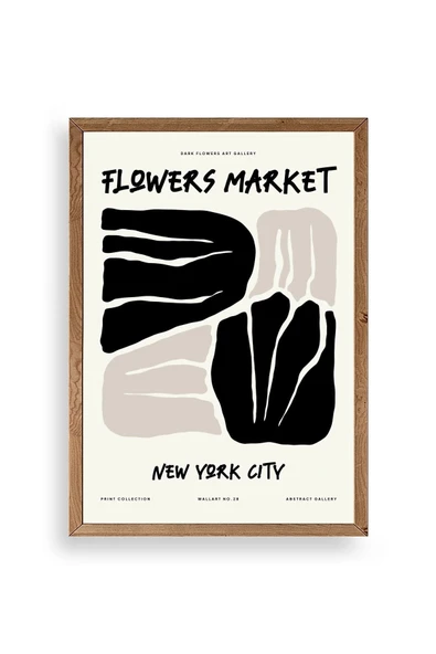 Çiçek Ahşap Çerçeveli Tablo 17 x 23 ürün görseli 1