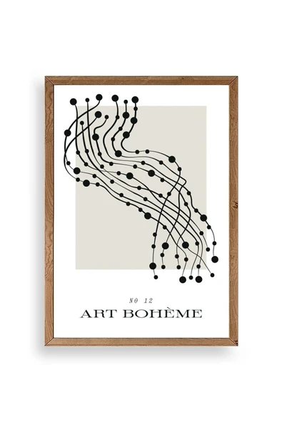 Soyut Ahşap Çerçeveli Tablo 50 x 70 ürün görseli 1