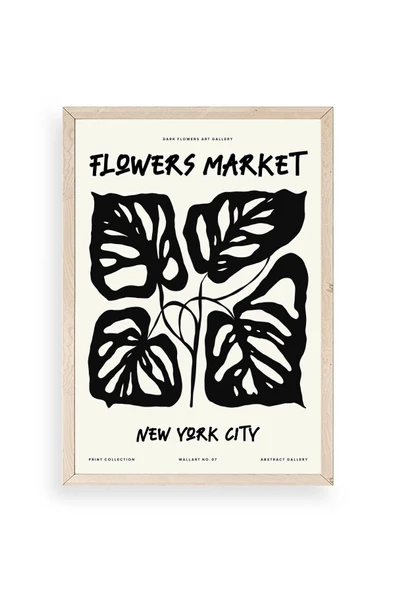 Yaprak Ahşap Çerçeveli Tablo 30 x 42 ürün görseli 1