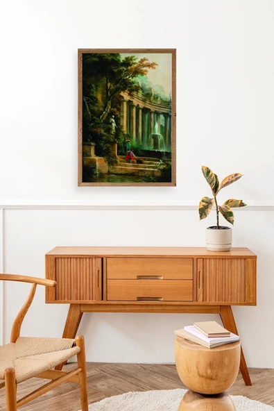 Yapraklar Ahşap Çerçeveli Tablo 30 x 42 - Resim 3