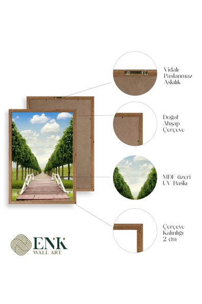 Manzara Ahşap Çerçeveli Tablo 17 x 23 - Resim 4