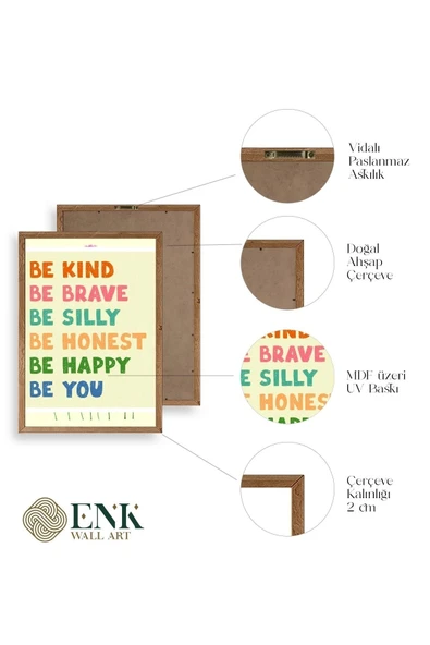 Motto Ahşap Çerçeveli Tablo 23 x 30 - Resim 4