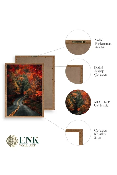Manzara Ahşap Çerçeveli Tablo 30 x 42 - Resim 4