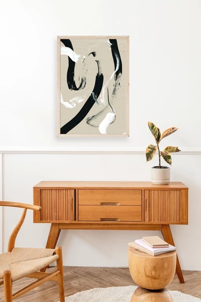 Soyut Ahşap Çerçeveli Tablo 17 x 23 - Resim 3