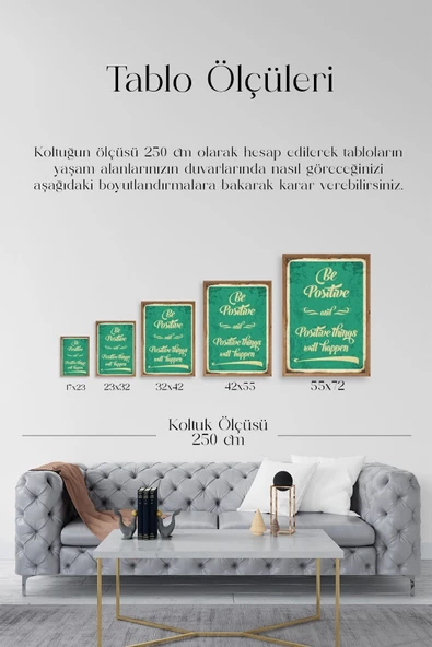 Motto Ahşap Çerçeveli Tablo 23 x 30 - Resim 5