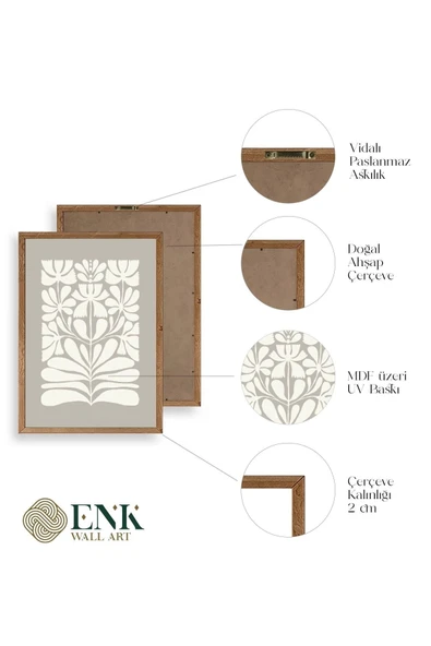 Desen Ahşap Çerçeveli Tablo 30 x 42 - Resim 4