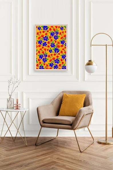 Çiçekler Ahşap Çerçeveli Tablo 17 x 23 - Resim 2