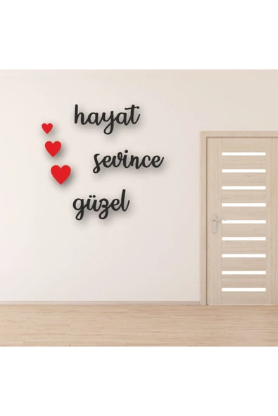 Hayat Sevince Güzel Ahşap Tablo 30 x 40 ürün görseli 1