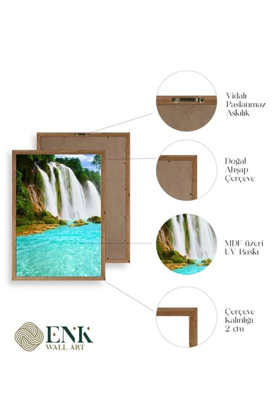 Manzara Doğa Ahşap Çerçeveli Tablo 17 x 23 - Resim 4
