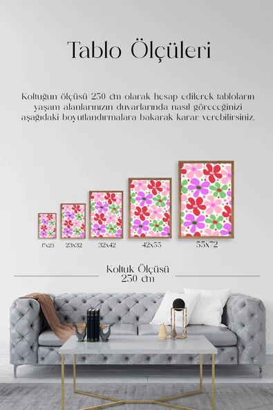 Çiçekler Ahşap Çerçeveli Tablo 23 x 30 - Resim 5