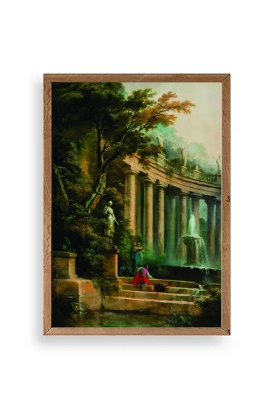 Yapraklar Ahşap Çerçeveli Tablo 30 x 42 ürün görseli 1