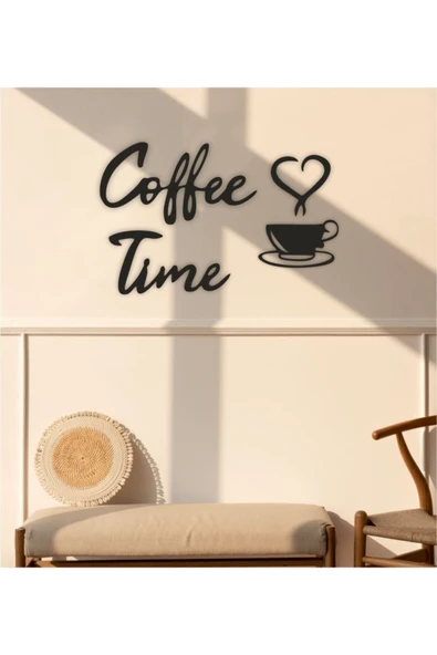 Coffee Time Ahşap Duvar Dekoru 27 x 42 ürün görseli 1