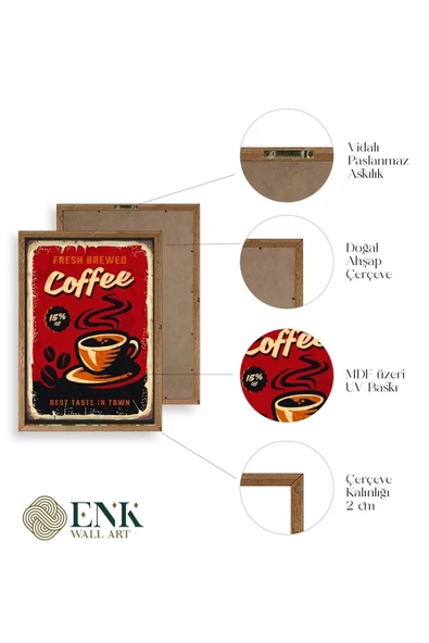 Kahve Ahşap Çerçeveli Tablo 50 x 70 - Resim 5