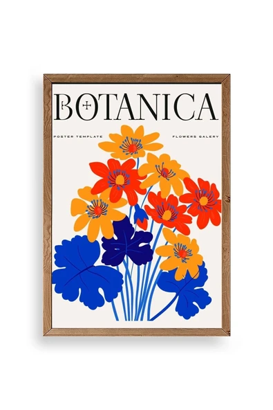 Çiçekler Ahşap Çerçeveli Tablo 50 x 70 ürün görseli 1