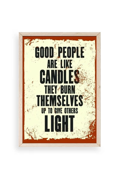 Motto Ahşap Çerçeveli Tablo 17 x 23 ürün görseli 1