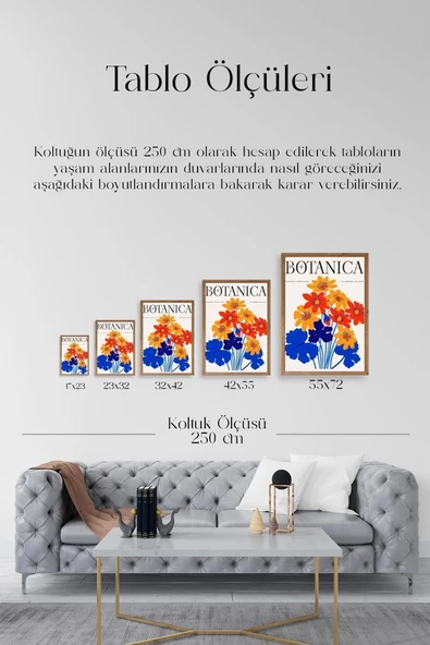 Çiçekler Ahşap Çerçeveli Tablo 50 x 70 - Resim 5