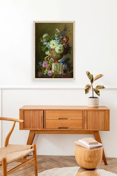 Çiçekler Ahşap Çerçeveli Tablo 50 x 70 - Resim 3