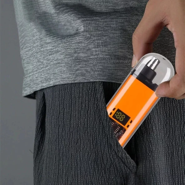 Cep Çakmak Model USB Şarjlı Burun Kulak Yanak Kıl Tüy Temizleme Makinesi - Resim 4