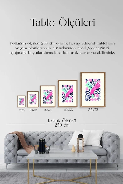 Soyut Ahşap Çerçeveli Tablo 50 x 70 - Resim 5