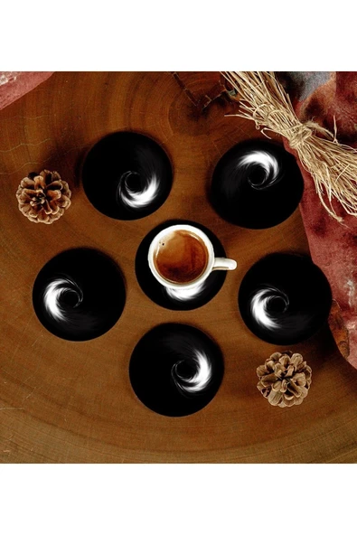 6 Adet Desenli Mdf Bardak Altlığı ürün görseli 1