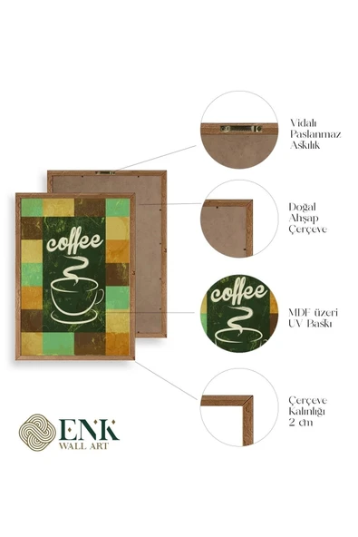 Kahve Ahşap Çerçeveli Tablo 50 x 70 - Resim 4