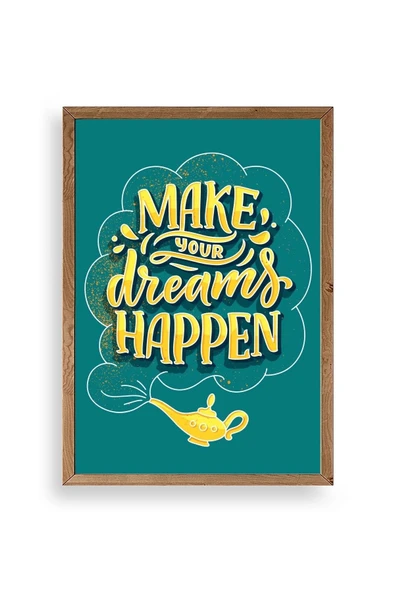 Motto Ahşap Çerçeveli Tablo 30 x 42 ürün görseli 1