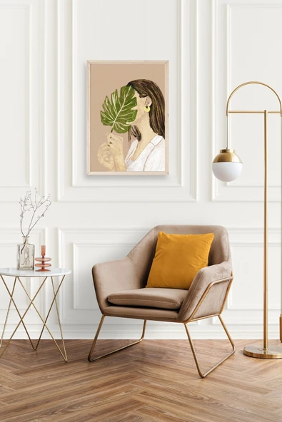 Kadın Ahşap Çerçeveli Tablo 30 x 42 - Resim 2