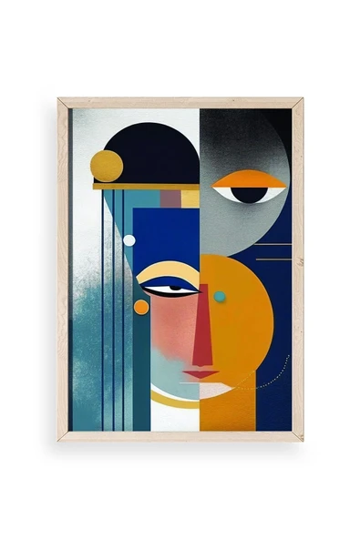 Modern Ahşap Çerçeveli Tablo 17 x 23 ürün görseli 1