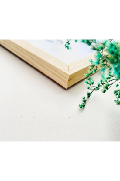 Kahve Köşesi Coffee Bar Love Is Brewing Ahşap Çerçeve - Naturel 50 x 110 - Resim 2