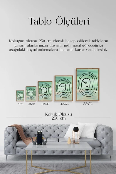Soyut Ahşap Çerçeveli Tablo 50 x 70 - Resim 5