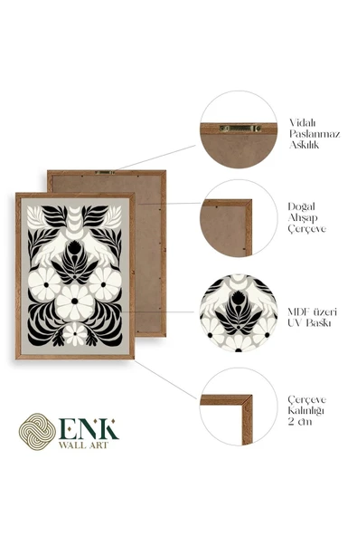 Çiçek Ahşap Çerçeveli Tablo 23 x 30 - Resim 4