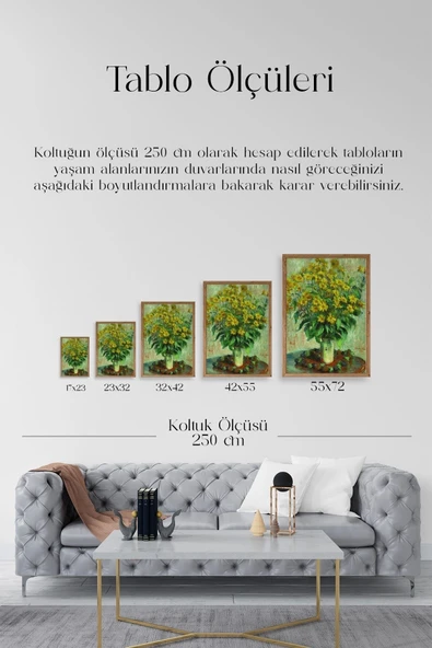 Ağaç Ahşap Çerçeveli Tablo 17 x 23 - Resim 5